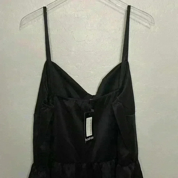 Boohoo Black Plus Scuba Sweetheart Skater Dress US 24 NWT - Picture 8 of 10